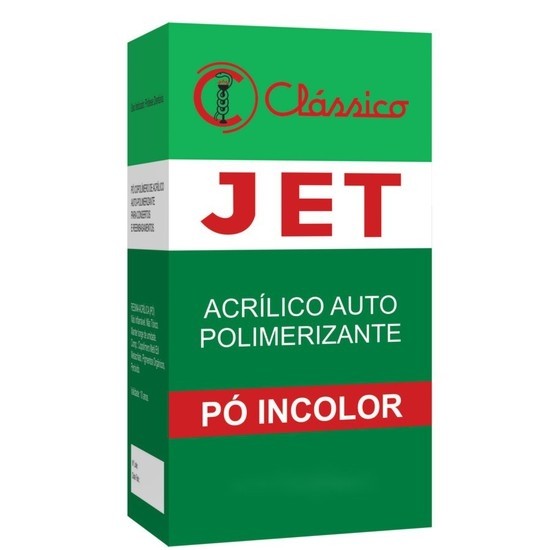 Resina Acrílica Autopolimerizável Jet Pó Incolor 78g  - Clássico