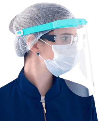 Protetor Facial Visprotek Faceshield Azul - Aditek