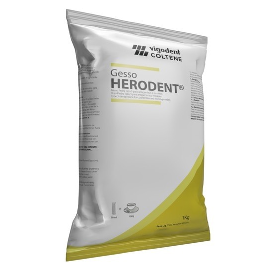 GESSO PEDRA HERODENT TIPO III 1KG AMARELO - COLTENE